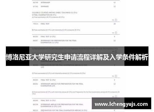 博洛尼亚大学研究生申请流程详解及入学条件解析